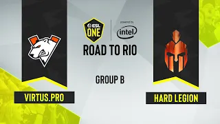 CS:GO - Virtus.pro vs. Hard Legion Esports [Overpass] Map 1 - ESL One: Road to Rio - Group B - CIS