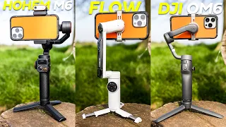 Insta360 Flow vs DJI OM6 vs Hohem M6 - Ultimate Gimbal Comparison!