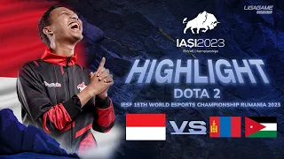 HIGHLIGHT DOTA 2 INDONESIA VS MONGOLIA DAN JORDANIA DI IESF WORLD CHAMPIONSHIP RUMANIA 2023