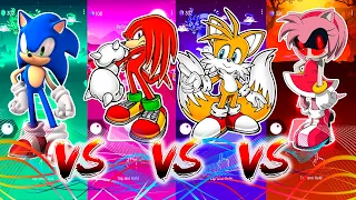 Sonic 🆚 Knuckles 🆚 Tails 🆚 Amy🎶 Who Is Best in Tiles Hop