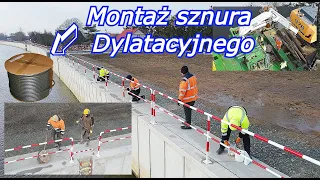 ETAP II Prace Wykończeniowe  Montaż sznura dylatacyjnego - Malowanie barier