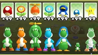 New Super Mario Bros. Wii - All Yoshi Power-Ups