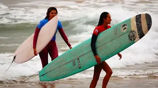 WSL Women's Longboard Semi No. 2 Soleil Errico and Honolua Blomfield.