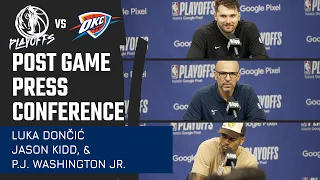 Luka Dončić, Jason Kidd, & P.J. Washington Jr.  - Round 2 Game 4 vs OKC | Post Game Presser