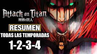 🌟Shingeki No Kyojin [RESUMEN] (LA SAGA COMPLETA) TEMPORADAS 1; 2; 3 Y 4 | Attack On Titan