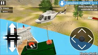 Helicopter Rescue Simulator gameplay (Android & ios) | Mission : Help to unload the boat