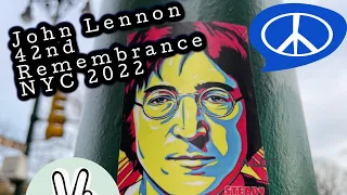 John Lennon 42nd Remembrance NYC Strawberry Fields- Central Park ☮️ Dakota 2022 #johnlennon