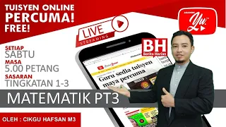 🔴 [LIVE] MATEMATIK PT3 , ULANGKAJI FAKTOR DAN GANDAAN OLEH CIKGU HAFSAN #03 #TUISYENPERCUMA