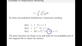 Variance reduction in Monte Carlo estimates of integrals.