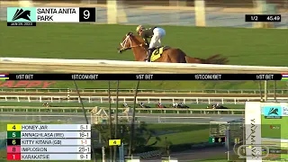 Kitty Kitana (GB) wins Race 9 on Saturday, January 28 at Santa Anita Park