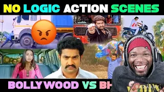 😂 No Logic Funny Action Scenes Troll | Bollywood Tollywood Overaction Fight Scenes |Gulfie REACTION