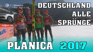 Skifliegen Planica 2017 Teamspringen Deutschland [alle 8 Sprünge]