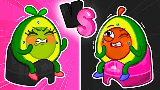 Black VS Pink Potty 🖤💗 The Poo Poo Song 🚽 Nursery Rhymes Cartoons for Kids by Pit and Penny