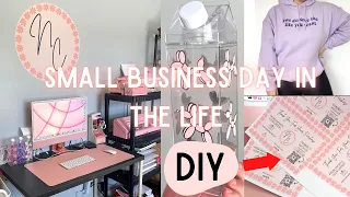 A DAY IN THE LIFE OF A SMALL BUSINESS OWNER | diy packaging hacks, new products, packing orders,