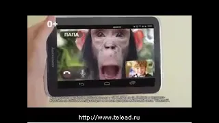 Реклама Lenovo (с участием шимпанзе Микки)