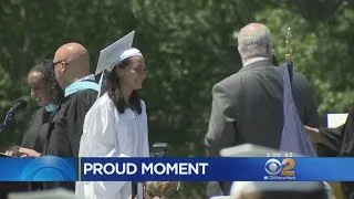 Officer Attends Graduation Of Girl He Saved Six Years Ago