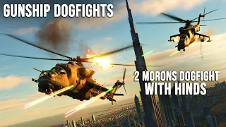 2 Morons Dogfight in Mi-24 Hinds | Gunship Dogfights | Digital Combat Simulator | DCS |