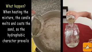 Sand that never gets wet. Experiment for kids