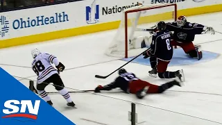 Patrick Kane Scores After Give-And-Go With Brent Seabrook