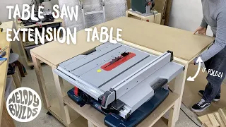 DIY Table Saw with Folding Extension l Outfeed Table l Bosch GTS 10 XC
