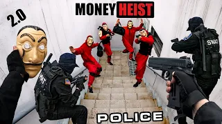 MONEY HEIST VS POLICE PARKOUR ESCAPE Chase In Real Life (Epic Live Action POV) PART 2| Movie PARKOUR