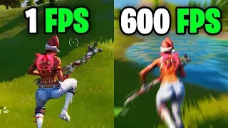 What it feels like to play in 600 FPS - Fortnite Frame rate Comparison 60 vs 144 FPS vs 240 FPS/hz