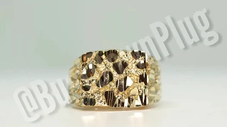 Classic Solid Gold Nugget Ring