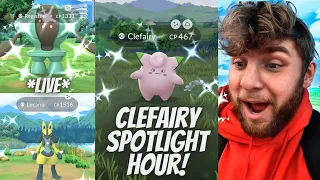 ✨Clefairy Spotlight Hour In Pokemon Go! Registeel & Lucario Raids LIVE!✨