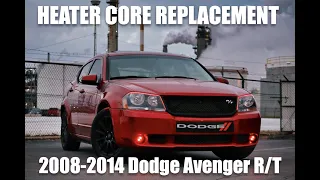 How to change a heater core in a 2008 - 2014 Dodge Avenger SXT, RT NO CUTTING NECESSARY