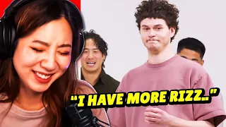 FUSLIE REACTS TO GIRLS RANK GUYS BY RIZZ! (with LOGANRDJ, KKATAMINA, DUK)