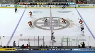 Brad Marchand ties it late, scores in OT vs Philly 3/7/15 60fps