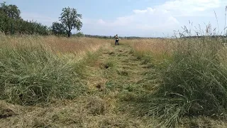 STIHL FS 490 C-EM mowing a lot of grass