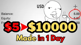 $5 to $10,000 is 1 Day Trading XAUUSD | Easy Scalping just like that