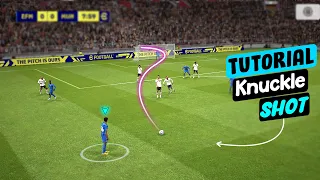 Tutorial KNUCKLE SHOT Free-kick in efootball 2023 Mobile