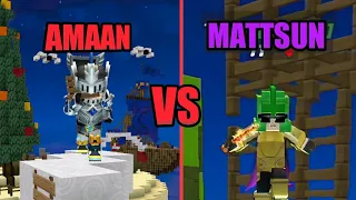 Amaan Vs Mattsun Legendary Fight in Bedwars (Blockman Go)