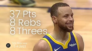 Stephen Curry 37 Pts, 8 Rebs, 8 Threes vs Pelicans | FULL Highlights