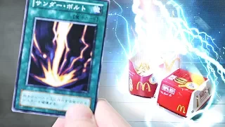 Real life Yugioh! Tried warming a cold hamburger with a magic card!