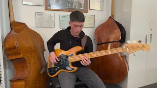 Practicing bass solo from "Skipper" by Dave Weckl Band