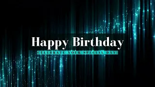 Happy Birthday -Black Elegant Luxury Abstract Sparkles background