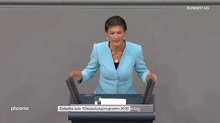 Sahra Wagenknecht zur Klimaschutzdebatte im Bundestag (26.09.19)