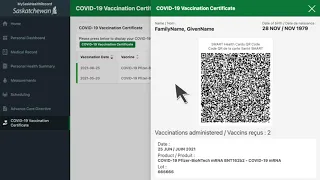 Access your COVID-19 vaccination record QR code on your computer