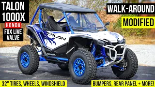 New Honda Talon 1000 FOX Live Valve 4x4 Sport UTV Mods: 32" Tires, Wheels, Windshield, Bumpers