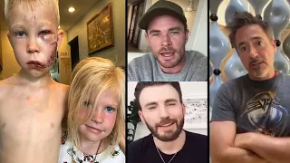 Avengers Superheroes Ironman&Thor Praises 6Yrs Boy#bridgerstrong who saved his sister from Dog Bite.