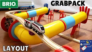 Giant Train Track Layout On Poppy Playtime Grabpack Brio World Smart Engine Set With Action Tunnels