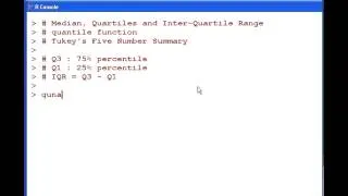 R Tutorial : Median Quartiles and IQR