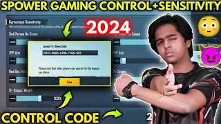 UPDATE 3.2 SPOWER GAMING NEW BEST SENSITIVITY + CODE AND BASIC SETTING CONTROL PUBG MOBILE