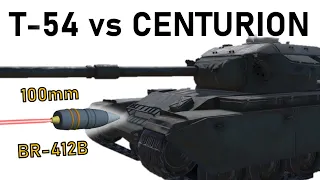 T-54 vs CENTURION Mk.3 | 100mm BR-412B APBC Armour Piercing Simulation