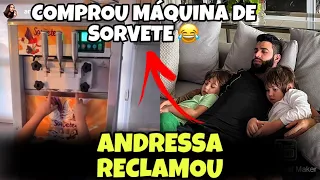 🔥 ANDRESSA SUÍTA RECLAMA DO GUSTTAVO LIMA APÓS ELE COMPRAR MÁQUINA DE SORVETE PARA OS FILHOS 😂