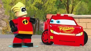 Dash Vs. Lightning McQueen Co-Op Race in LEGO The Incredibles