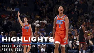 OKC Thunder Wins 133-96 Over Houston Rockets | Game Highlights | February 15, 2023